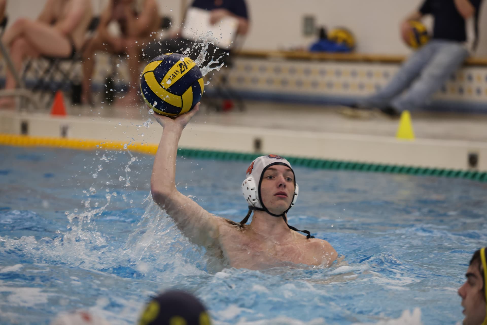 Player driving toward goal with ball control.